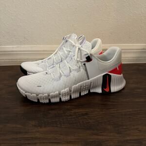 Nike Free Metcon 5 White/Red Men’s Sneakers Size 12.5 DV3949-100